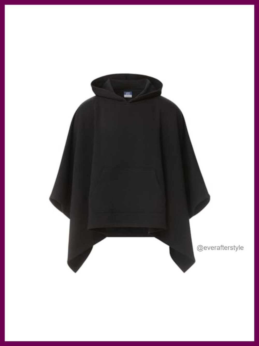 Oversized Fleece Poncho Hoodie Pullover with Pouch Pocket